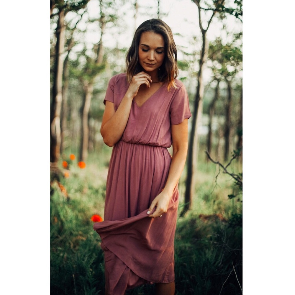 The Derby Dress in mauve